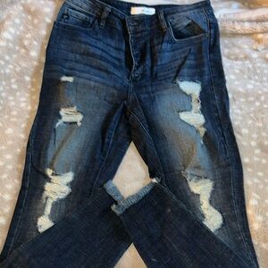 Kancan distressed skinny pants size 13/30